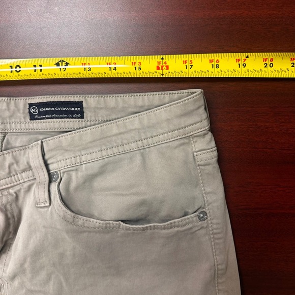 AG Adriano Goldschmied The Protégé Slim Straight Khaki Pants Mens Size 36 Detail - Picture 6 of 9